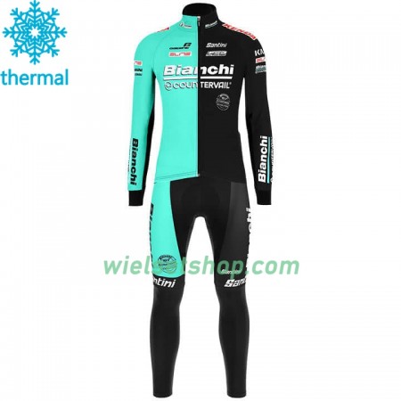 Fietskleding (Fietsshirt Lange Mouw + Lange Koersbroek) 2020 Bianchi Countervail N001 Winter Thermal Fleece